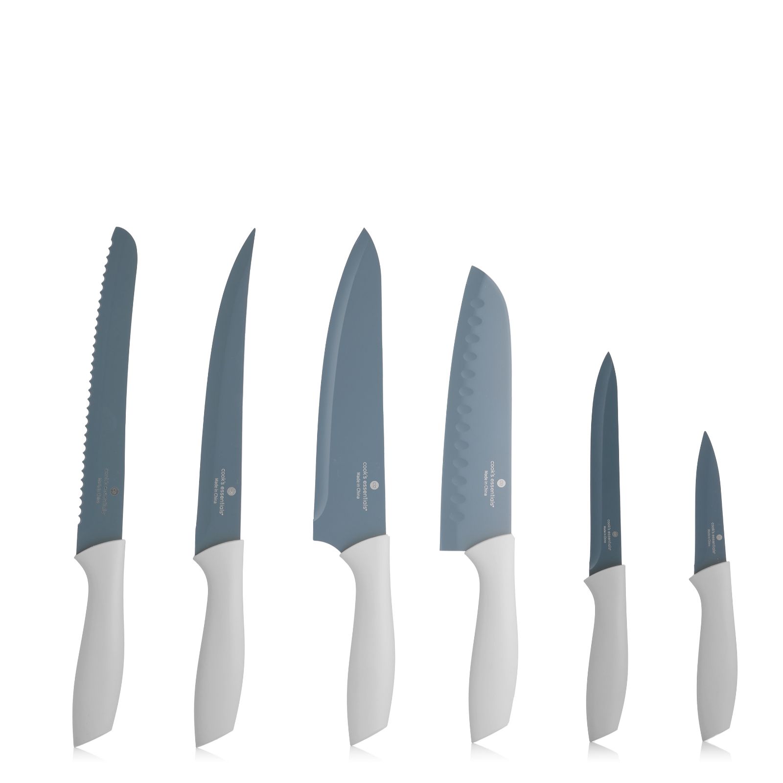 Cook's Essentials Set of 6 Easy Grip Ultimate Knife Set