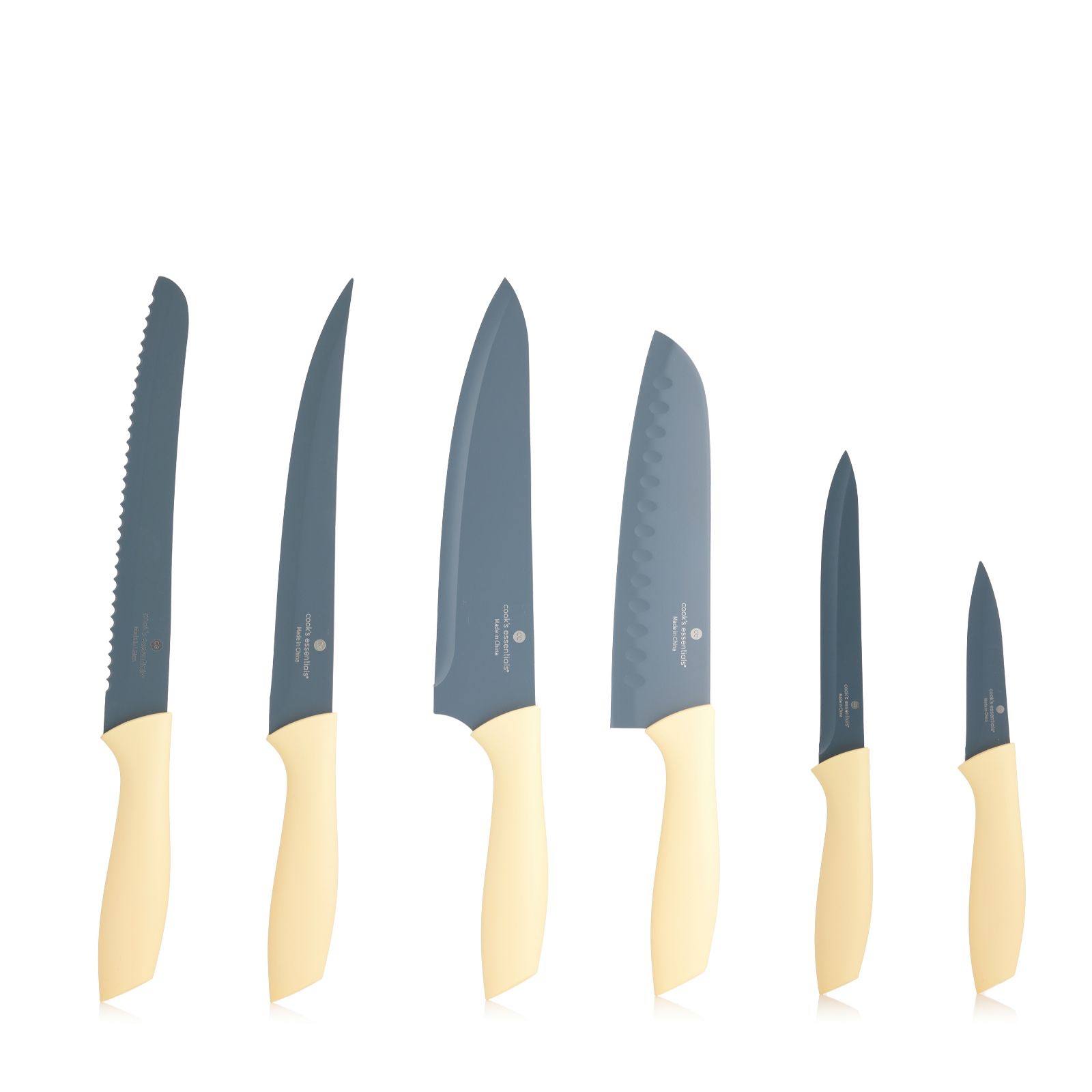 Cook's Essentials Set of 6 Easy Grip Ultimate Knife Set