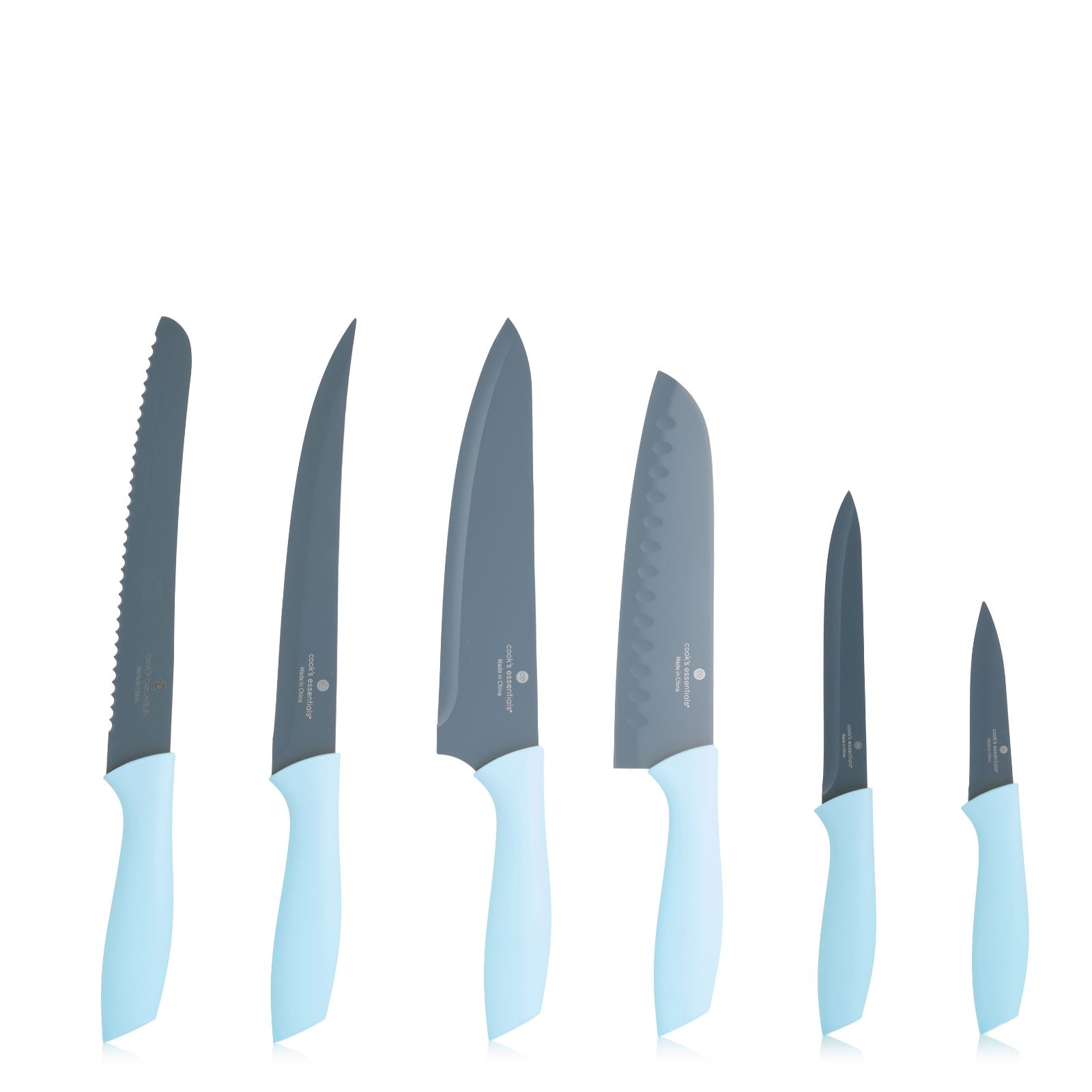 Cook's Essentials Set of 6 Easy Grip Ultimate Knife Set