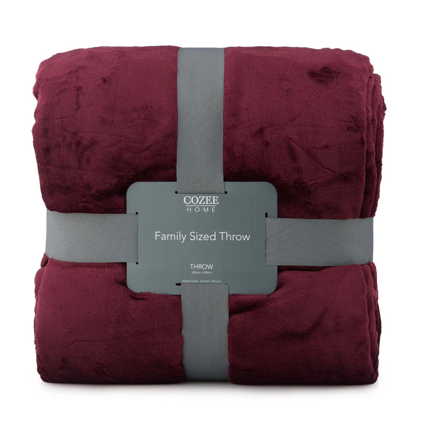 Cozee Home Family Sized Velvetsoft Throw