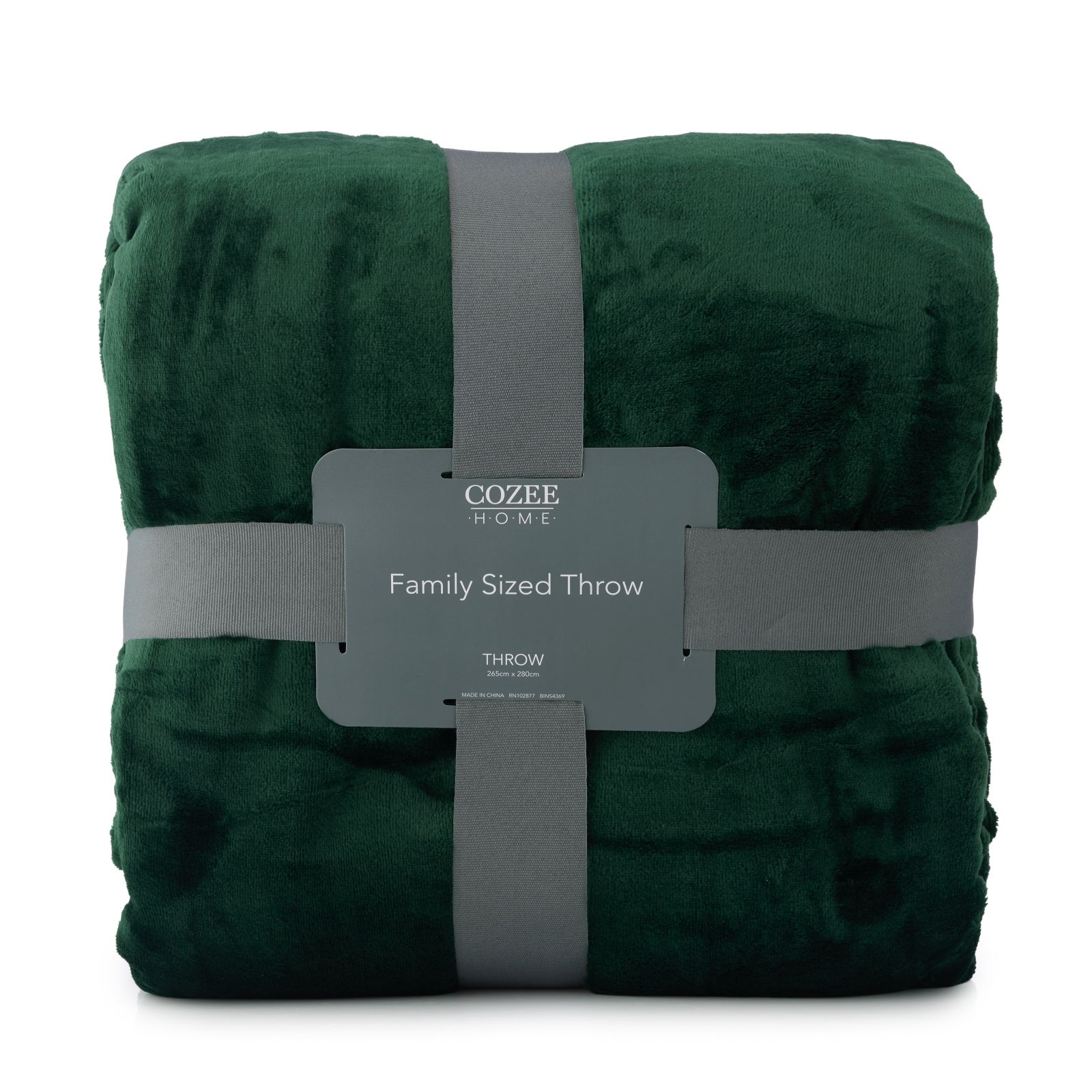 Cozee Home Family Sized Velvetsoft Throw