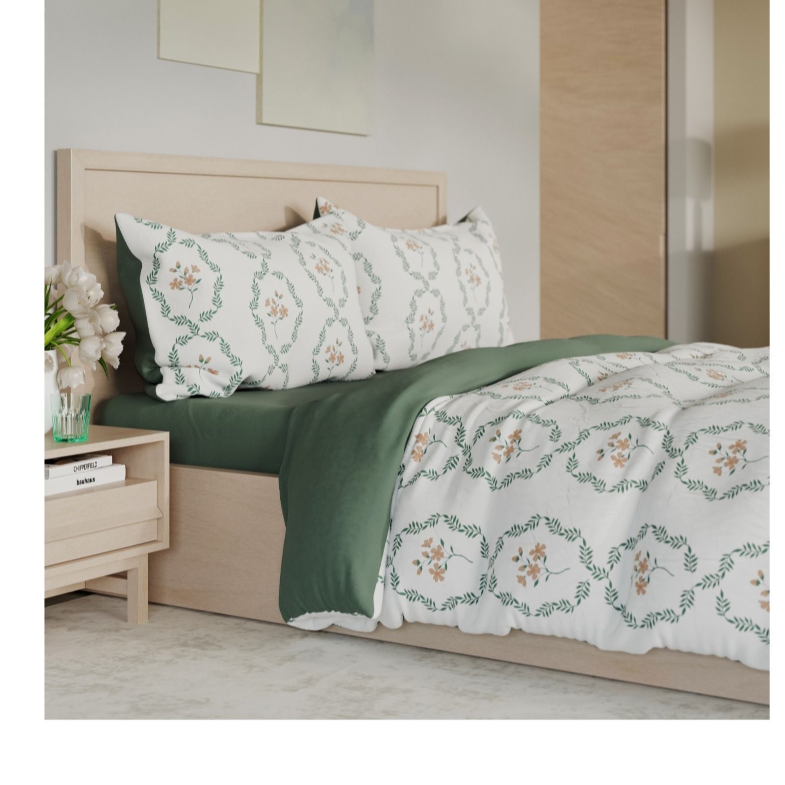 Outlet Supersoft by Cozee Home Floral Medallion 4 Piece Duvet Set
