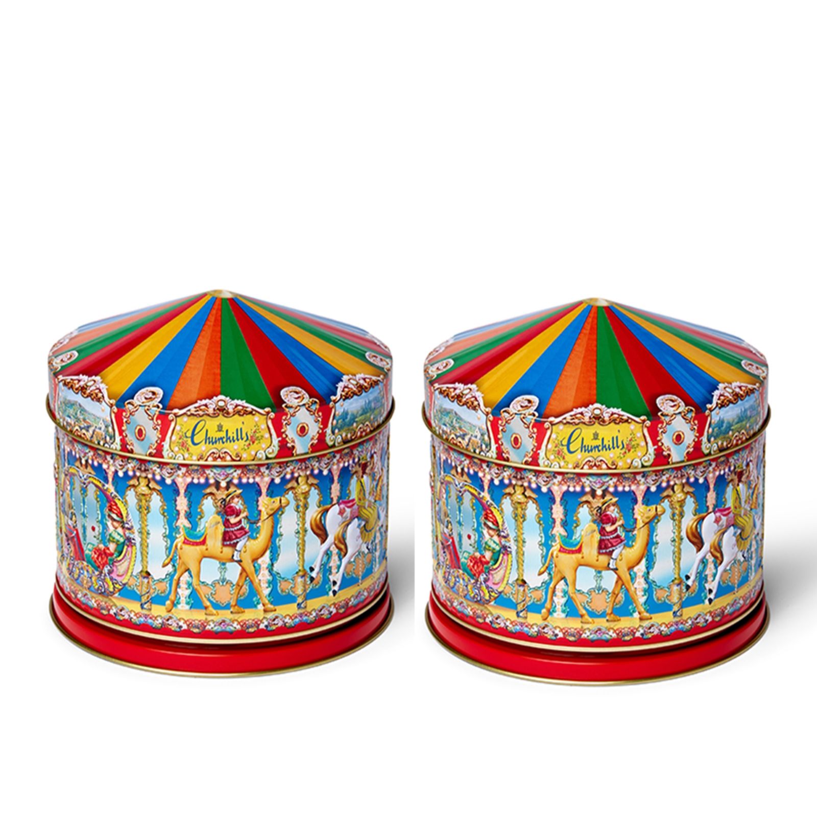 Churchill's Set of 2 Carousel Shortbread Tins
