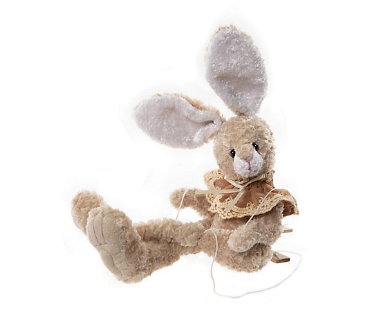 Charlie Bears Collectable Adelphi Rabbit Puppet 14" Plush Bear