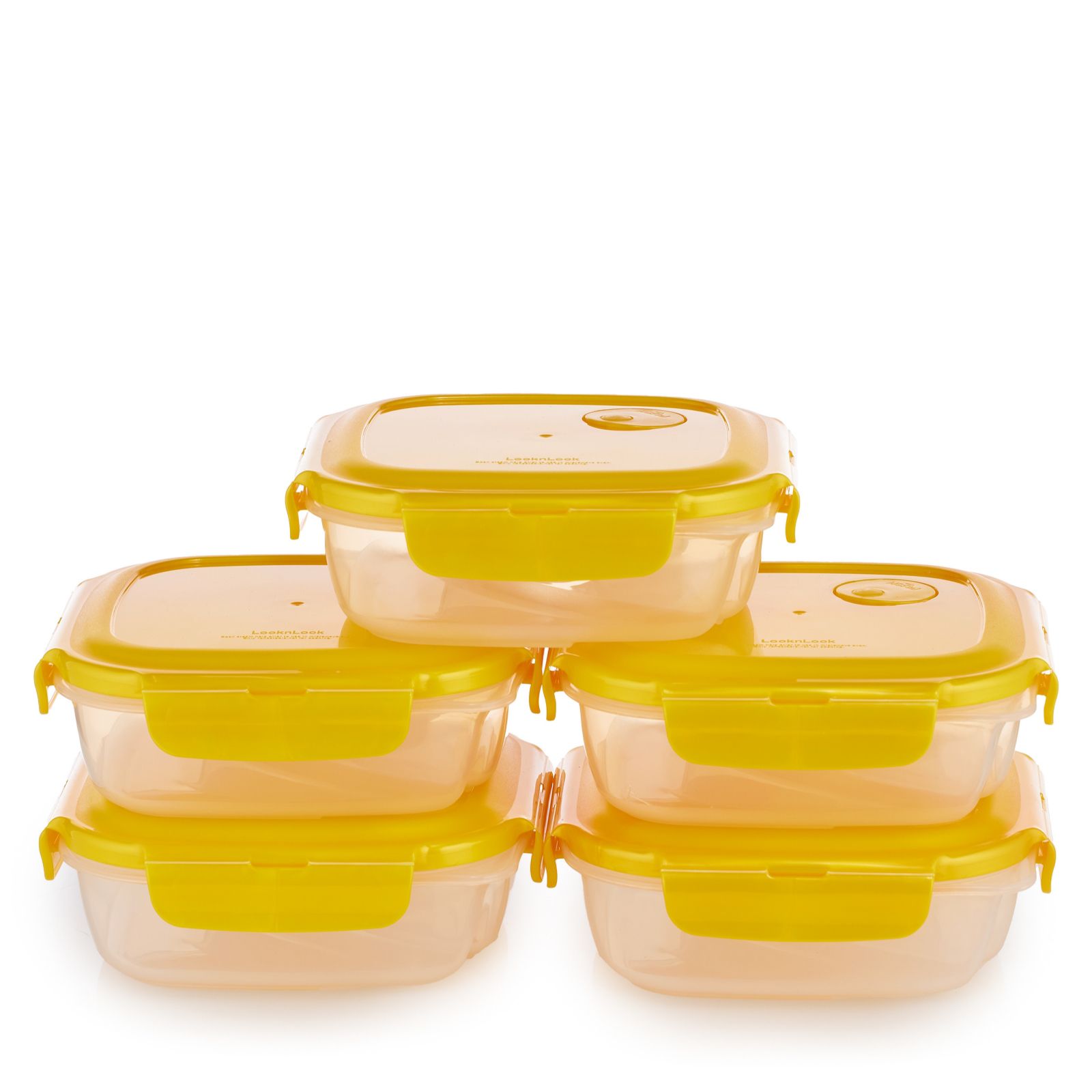 Lock & Lock Set of 5 Small Divider Plates with Vented Lids