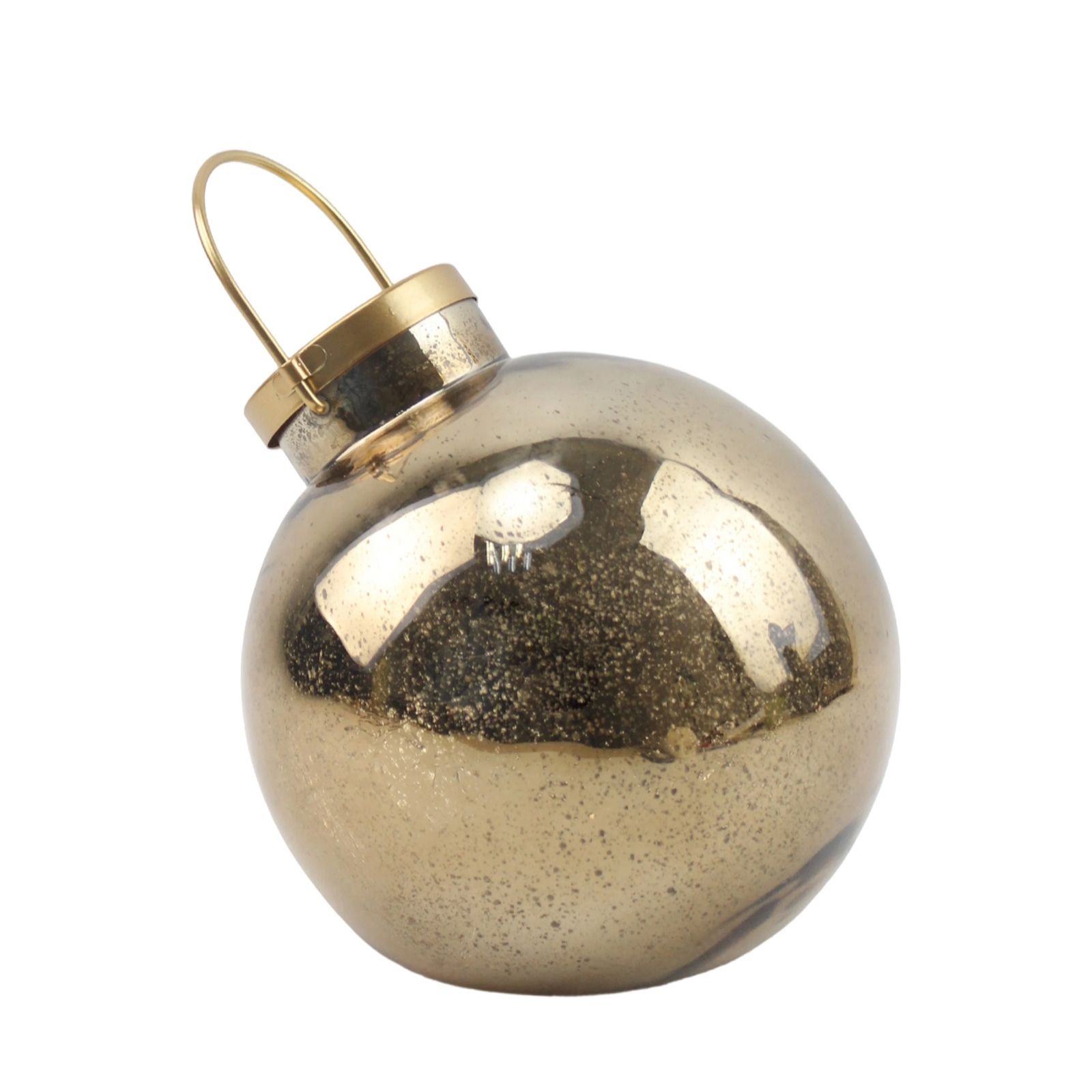Home Stories Pre Lit Mercury Glass Bauble Decor With String Lights