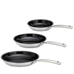 Curtis Stone 3 Piece Tri-Ply Non-Stick Ceramic Coated Cookware Set