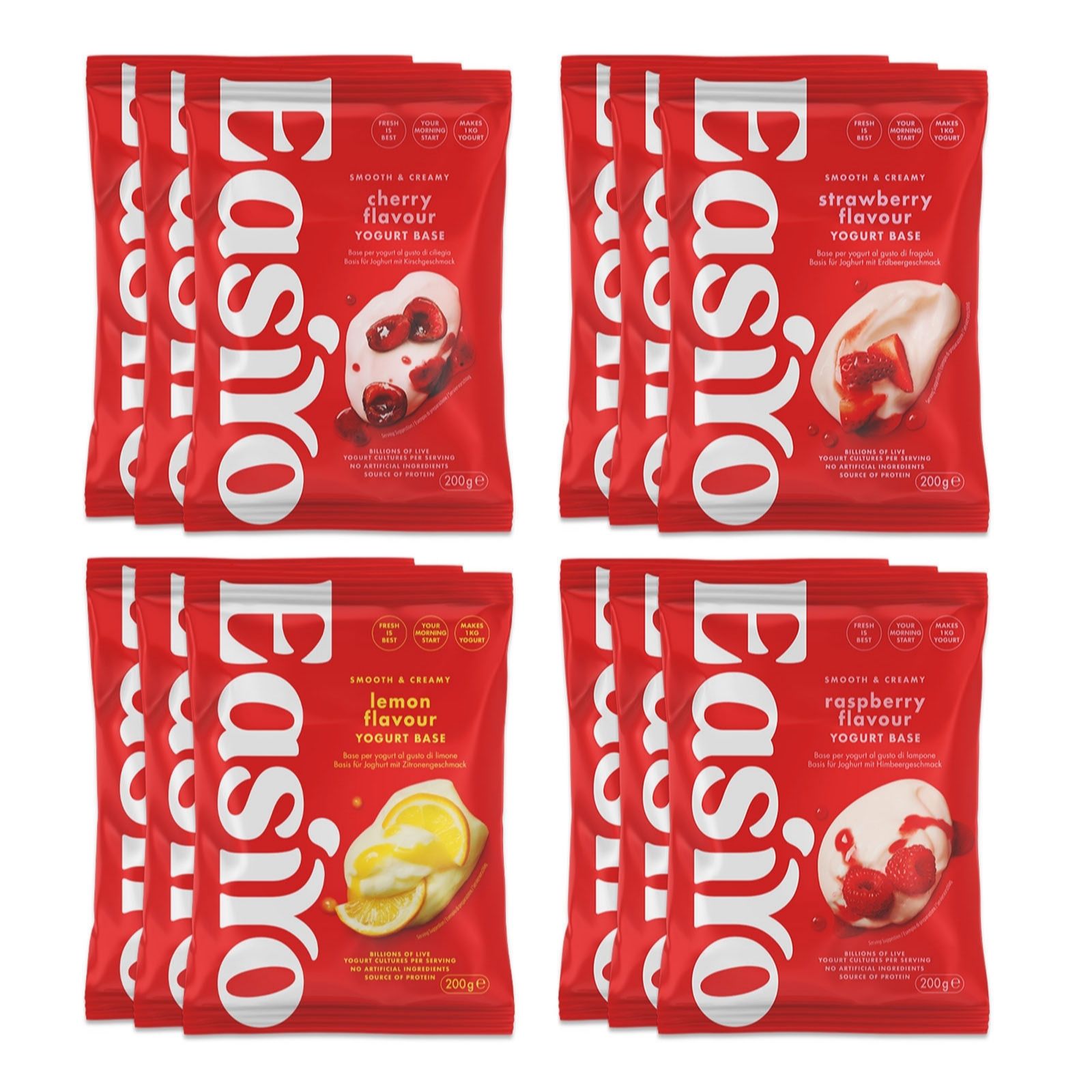 Easiyo Set of 12 Summer Fruits Everyday Yoghurt Selection