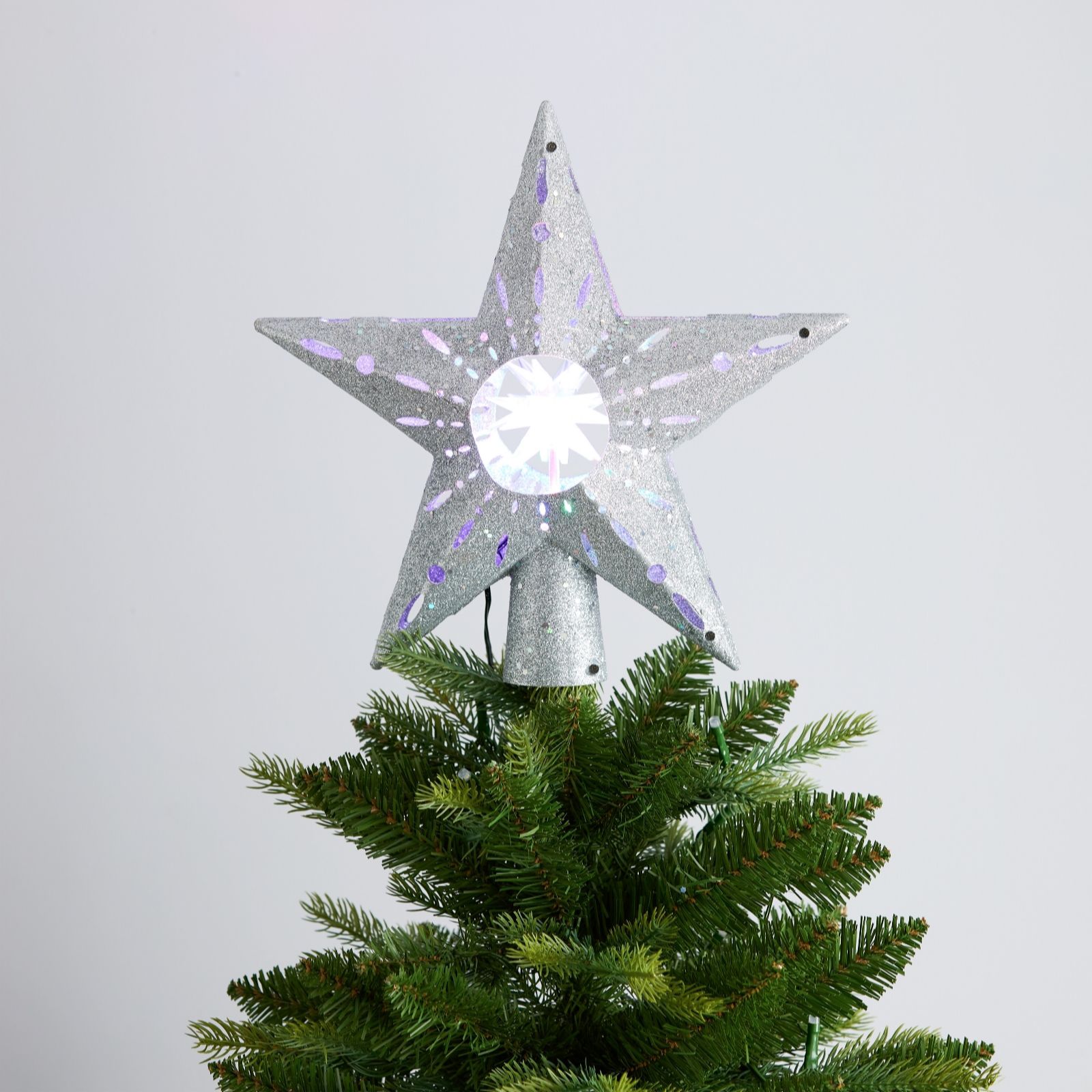 Santa Express Projector Rotating Star Tree Topper