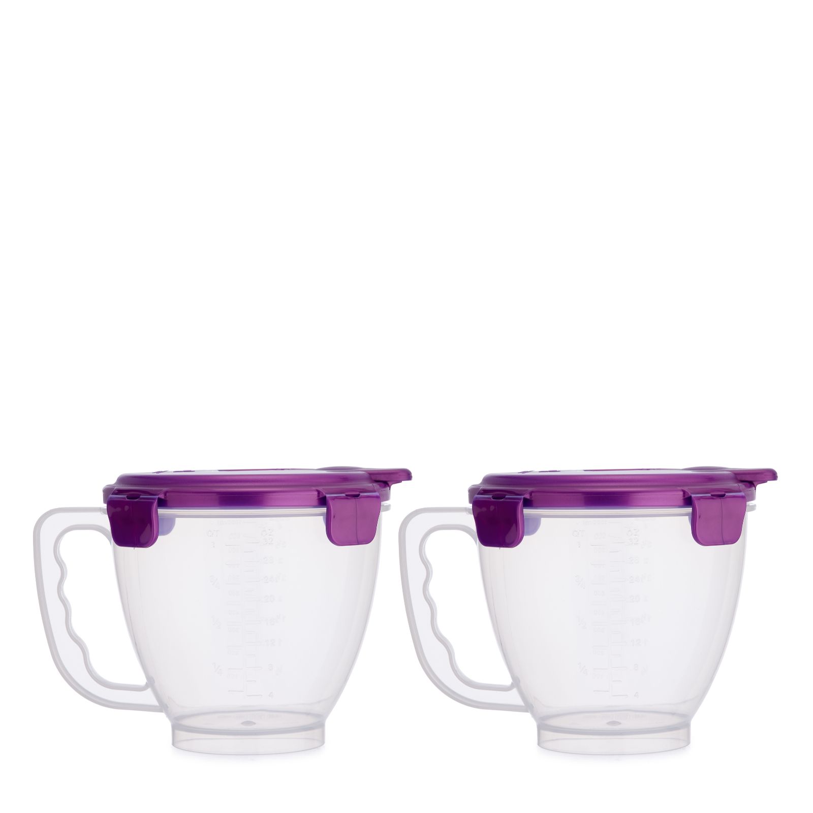LocknLock Set of 2 Measuring Jugs with Locking Lids