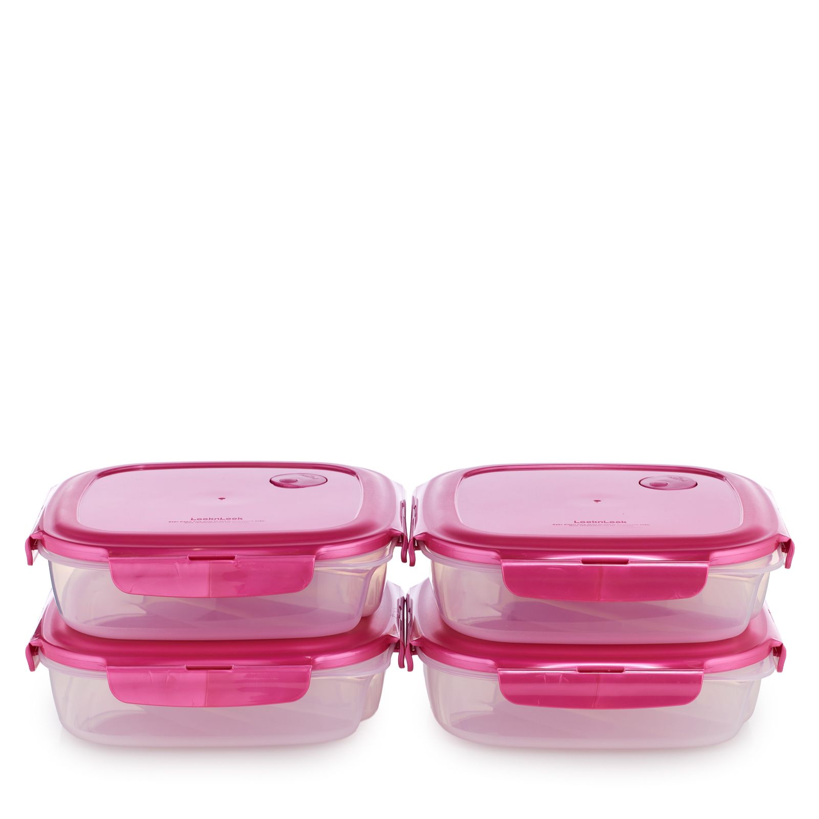 Lock & Lock Set of 4 Large Divider Plates with Lids