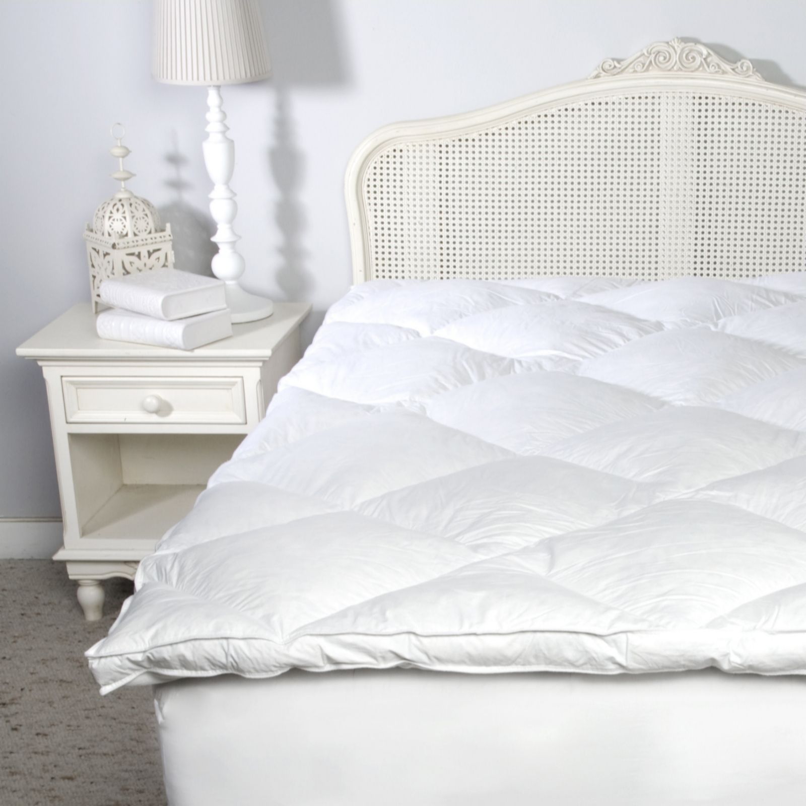 Northern Nights Diamond Baffle Eurofeather Featherbed QVC UK