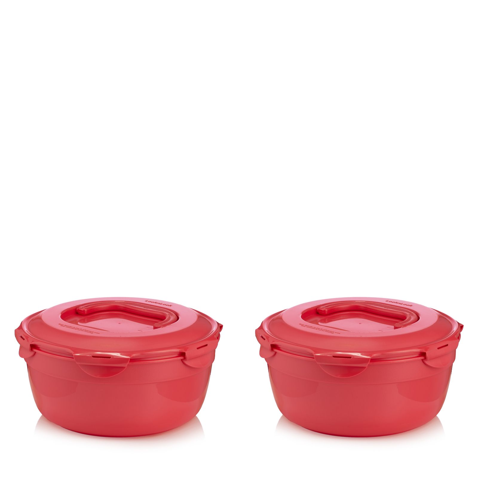Lock & Lock Set of 2 Serve & Store Bowls with Handle Lids 5L