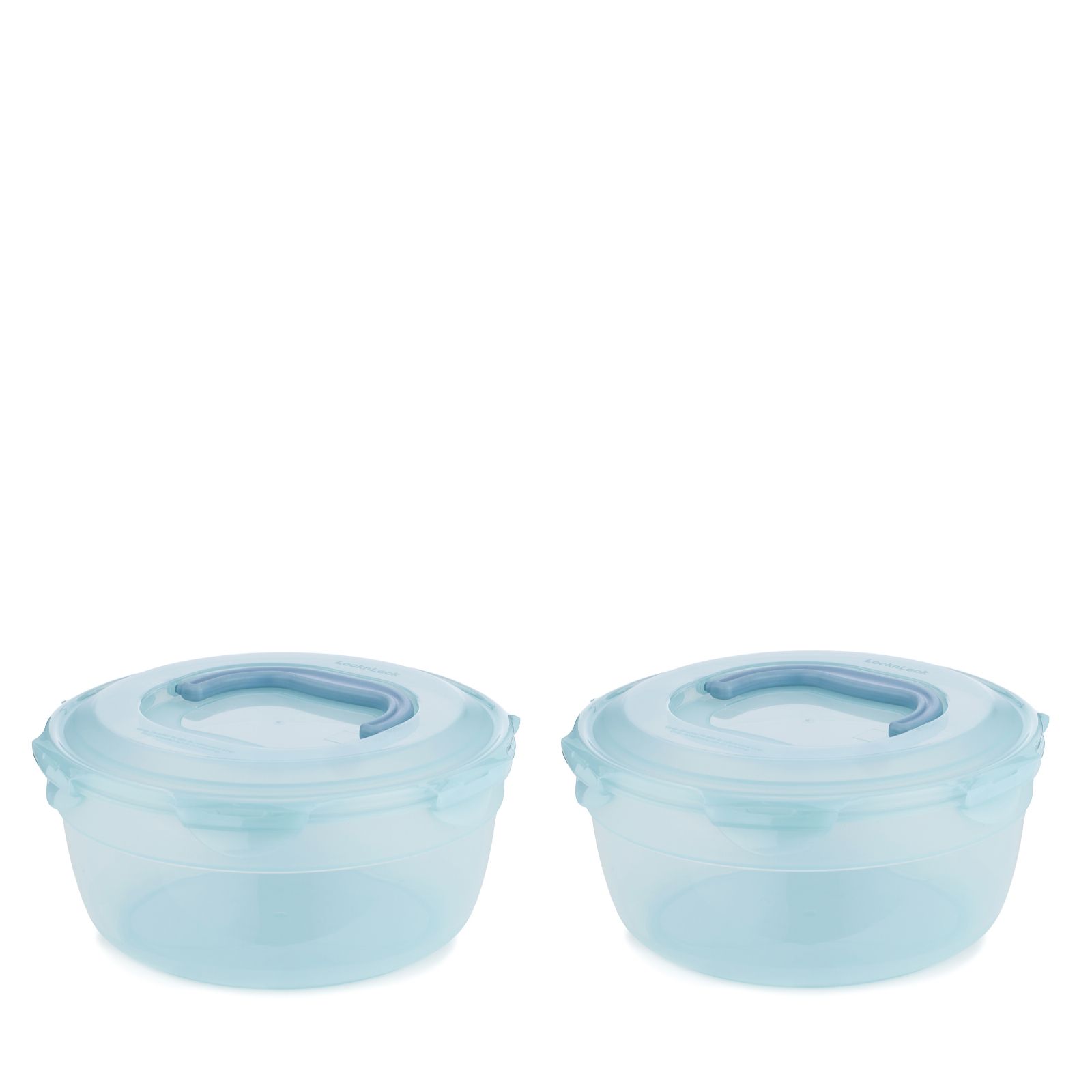 Lock & Lock Set of 2 Serve & Store Bowls with Handle Lids 5L