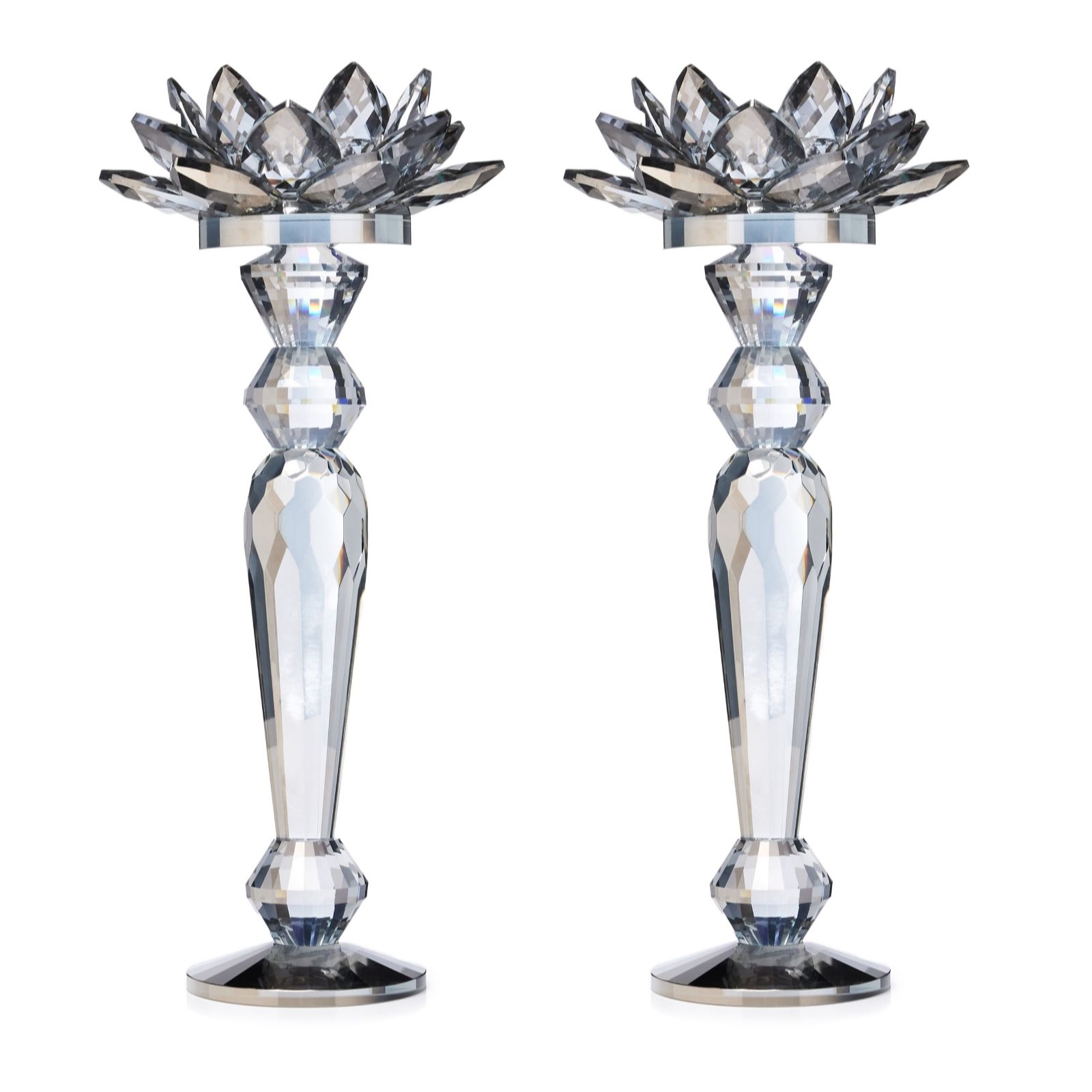 Outlet Julien Macdonald Set of 2 Tall Lotus Flower Candle Holder
