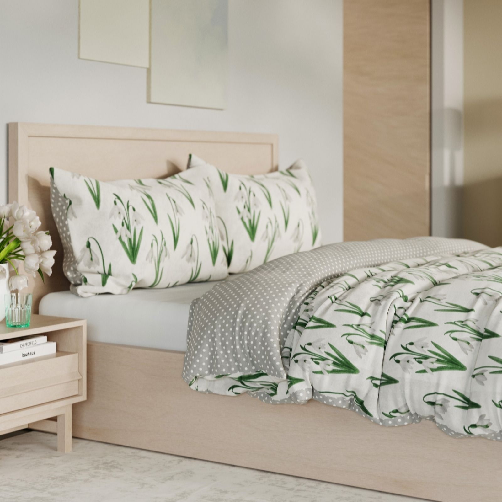 Outlet Cozee Home Snow Drop Reversible 3 Piece Duvet Set