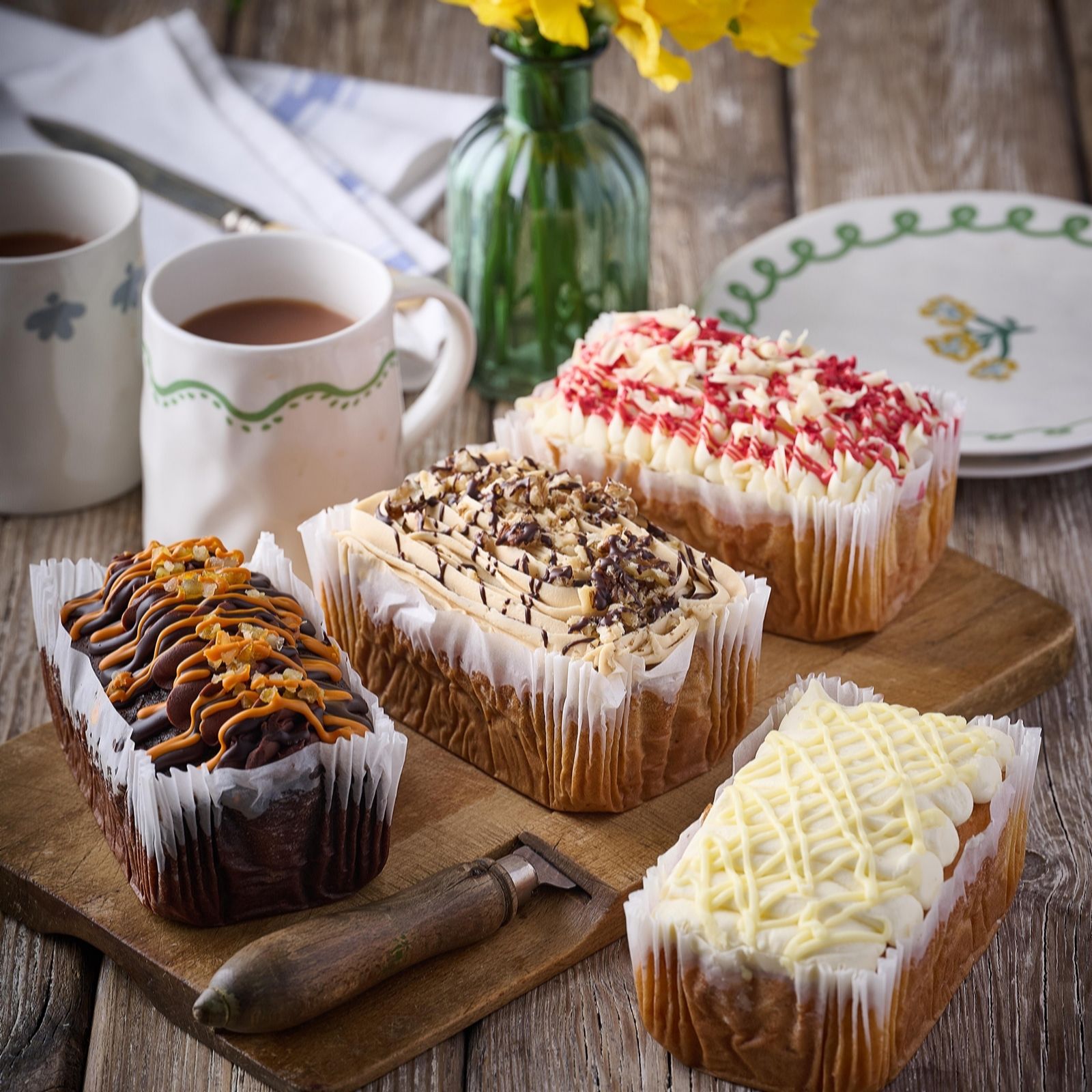 Original Cake Company 4 Piece Luxury Cream Decorated Loaf Cakes