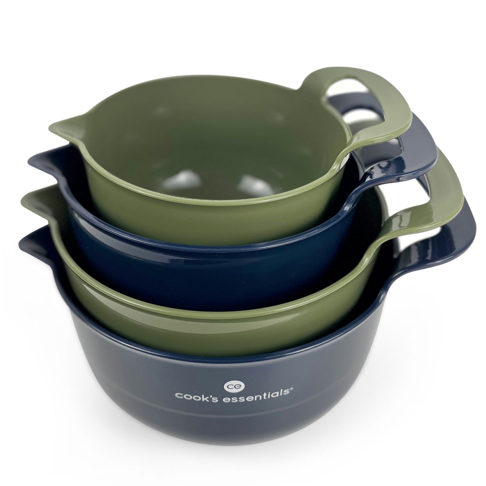 Cook's Essentials Set of 4 Stackable Mixing Bowls