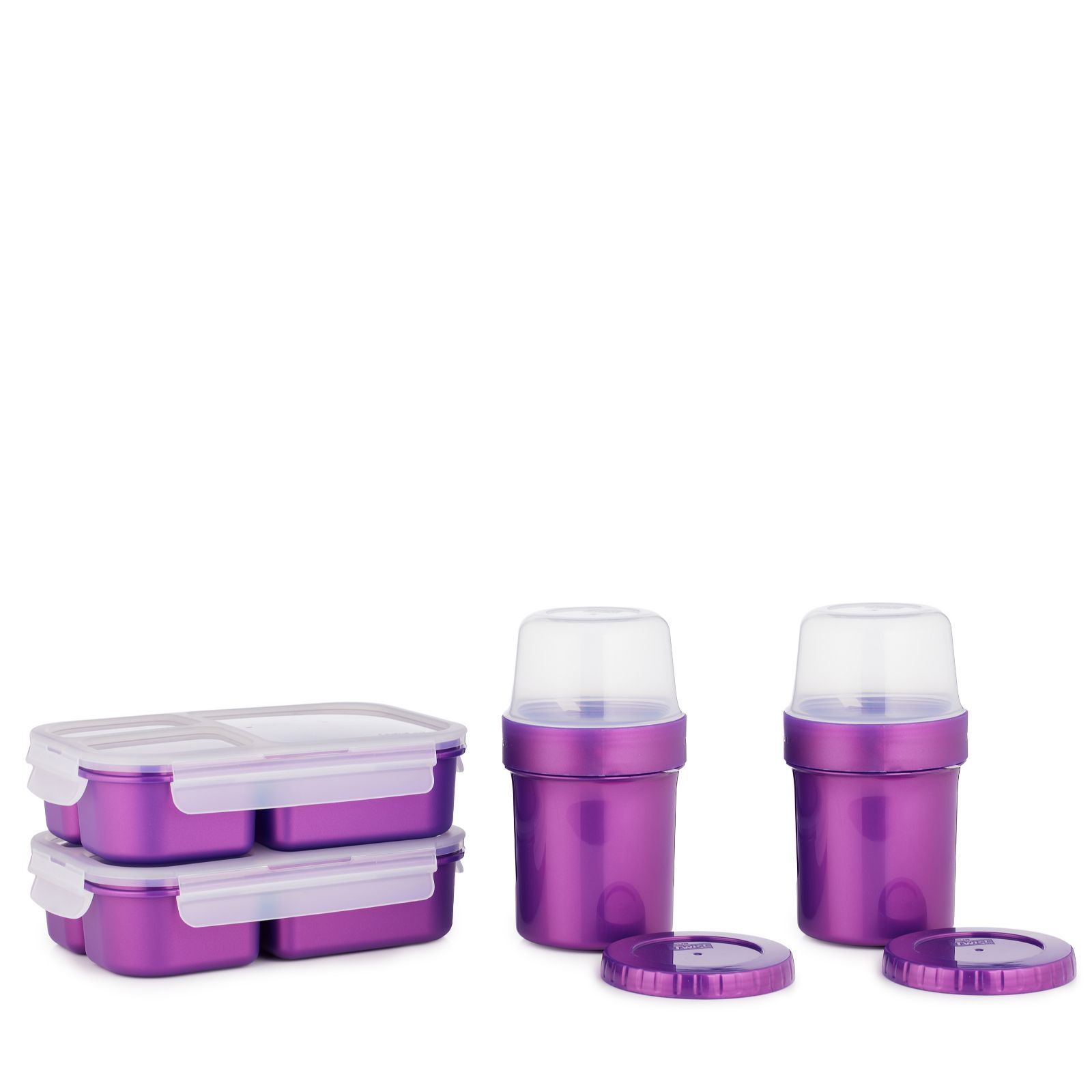 LocknLock Set of 2 Snack Boxes & Yoghurt Pots