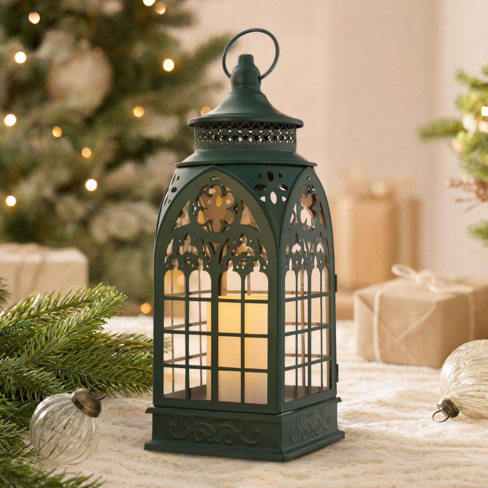 Home Stories Detailed Lantern with Flameless Candle