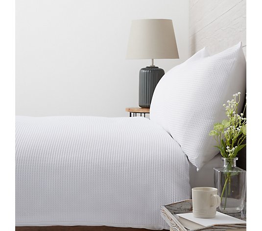 Supersoft by Cozee Home Waffle Knit 4 Piece Duvet Set