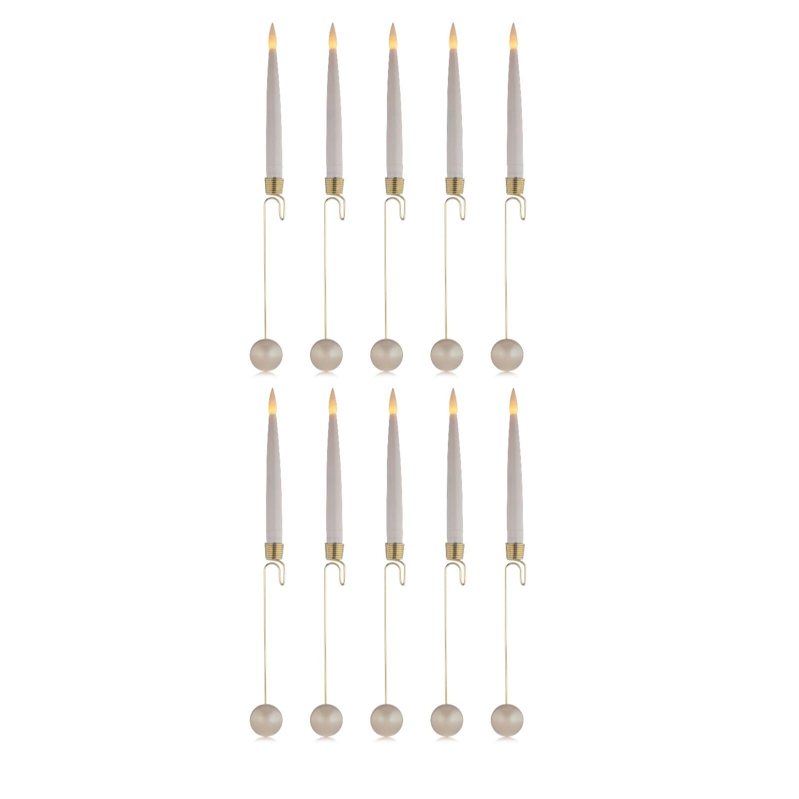 Outlet Home Reflections Set of 10 Hanging Tree Candles