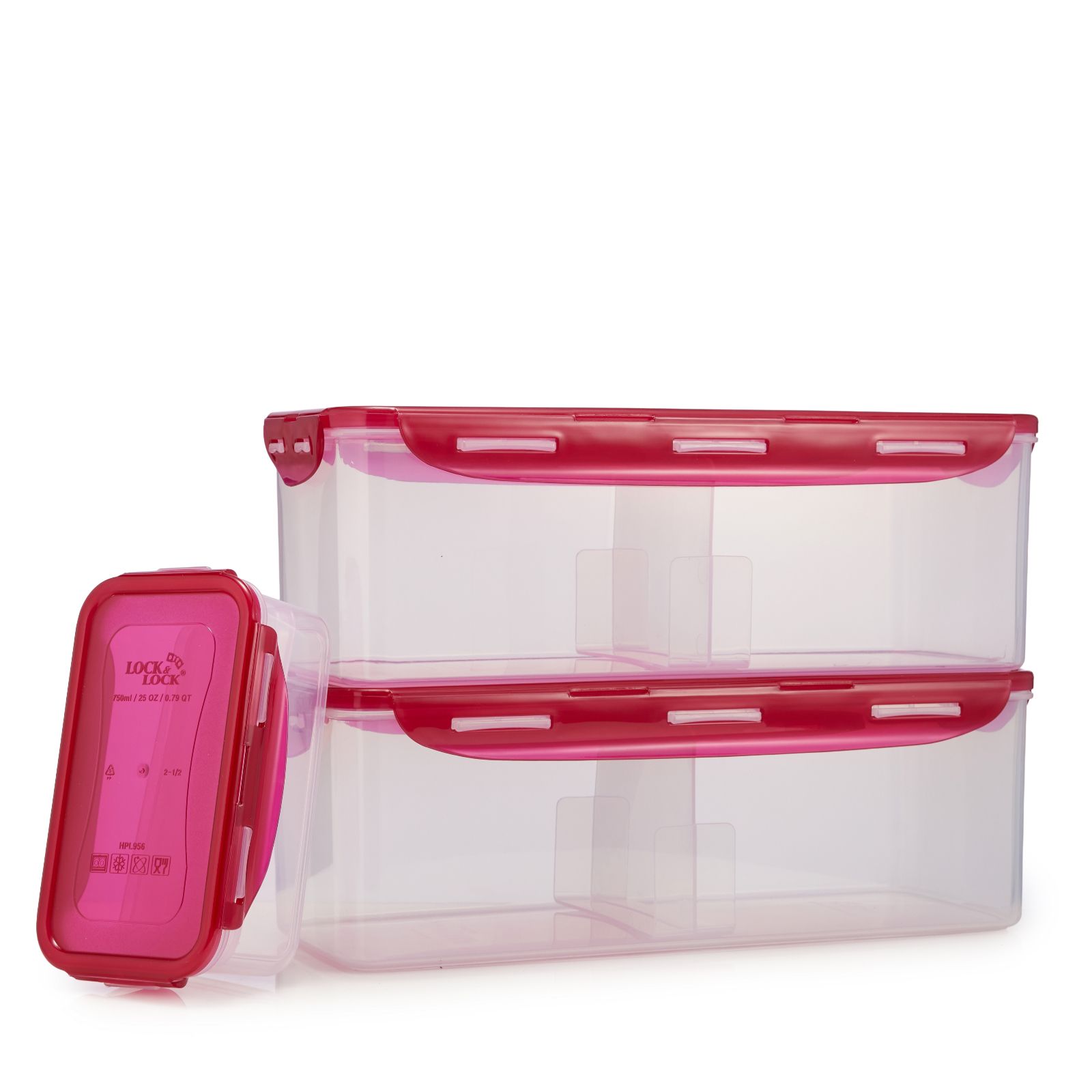 Lock & Lock Set of 3 Bread & Butter Food Storage Containers