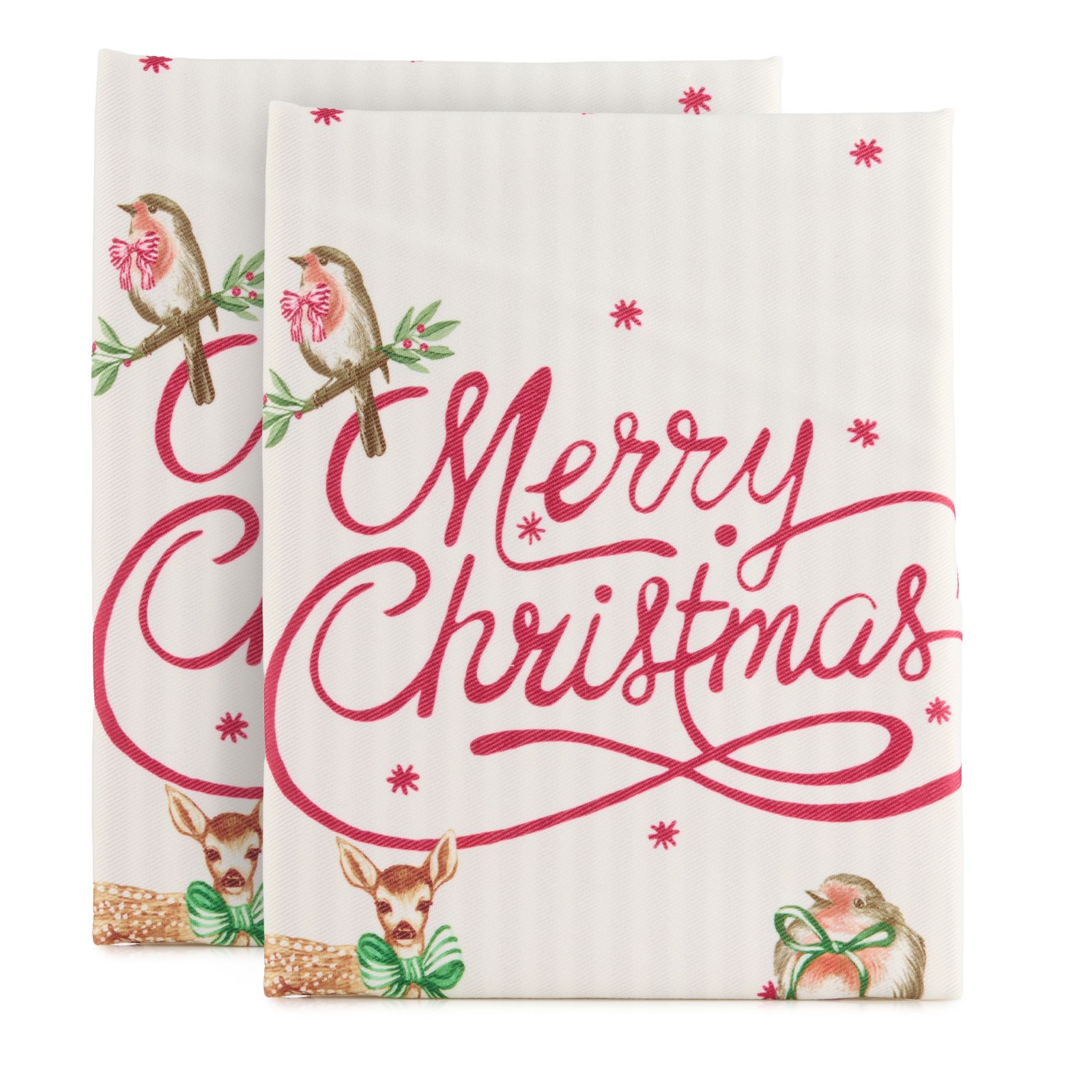 Home Stories Christmas Icons Set of 2 Tea Towels
