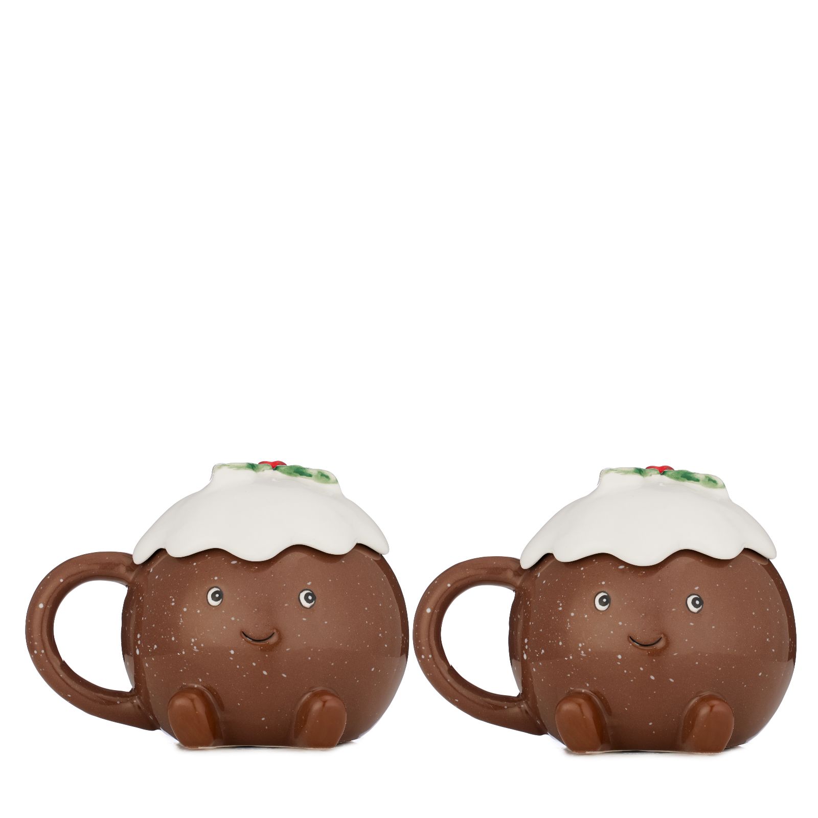 Outlet Festive Set Of 2 Christmas Shaped Mugs with