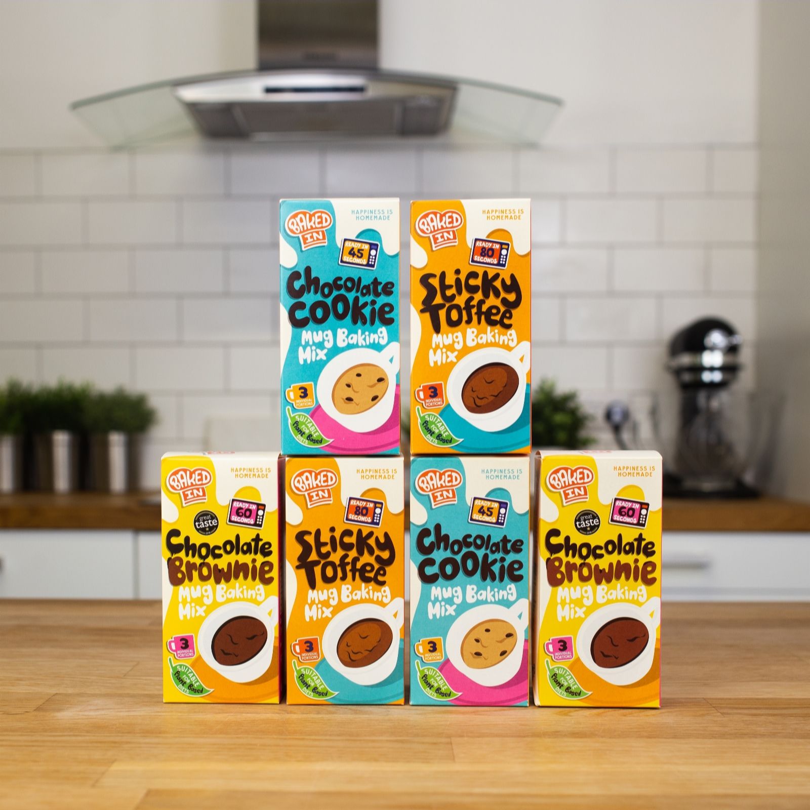 BakedIn Set of 6 Mixed Mug Baking Kit QVC UK