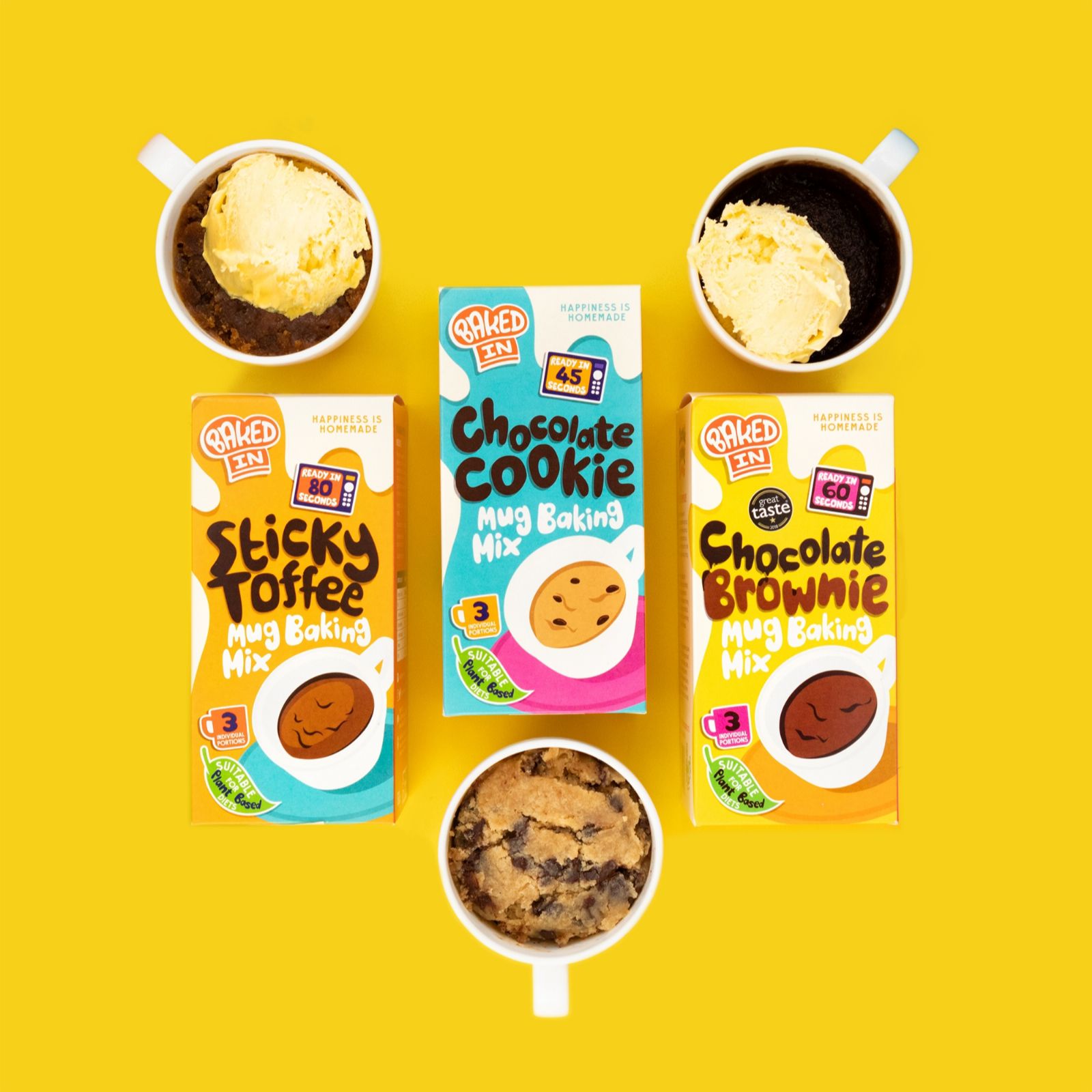 BakedIn Set of 6 Mixed Mug Baking Kit QVC UK