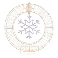 Home Stories Indoor / Outdoor 50cm Rotating Snowflake Wreath Ornament