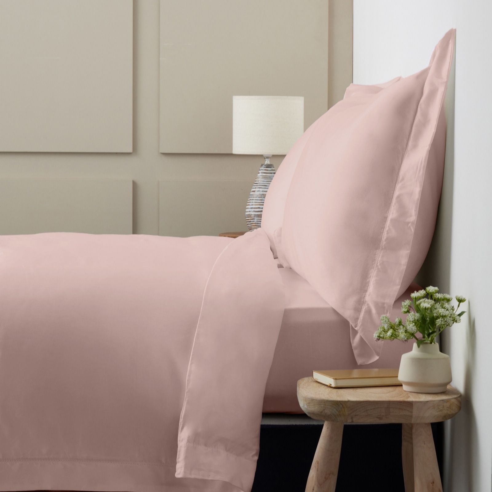 Northern Nights 400TC Cotton Tencel 4 Piece Duvet Set with Stitch Detail