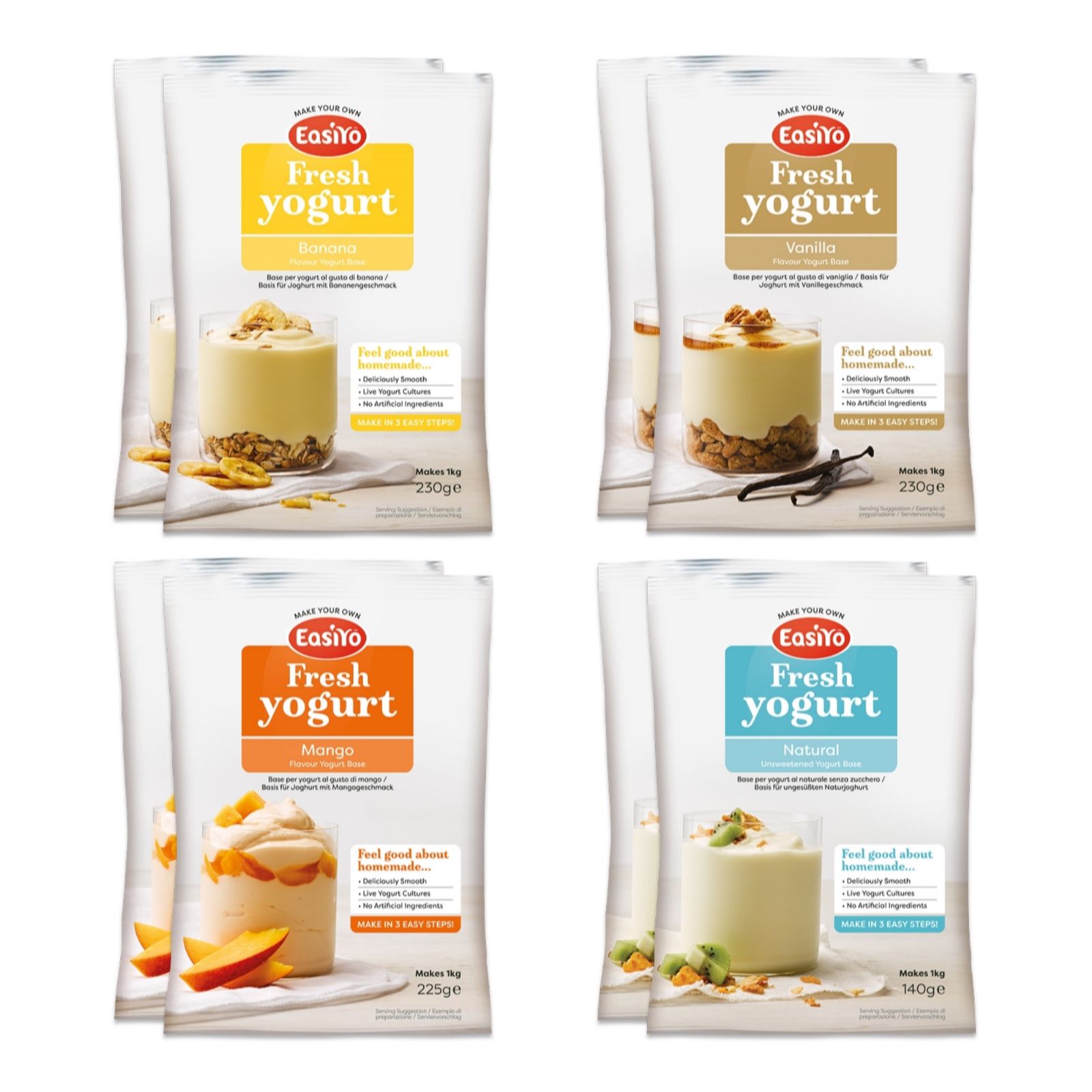 EasiYo Set of 8 Everyday Yogurt Selection
