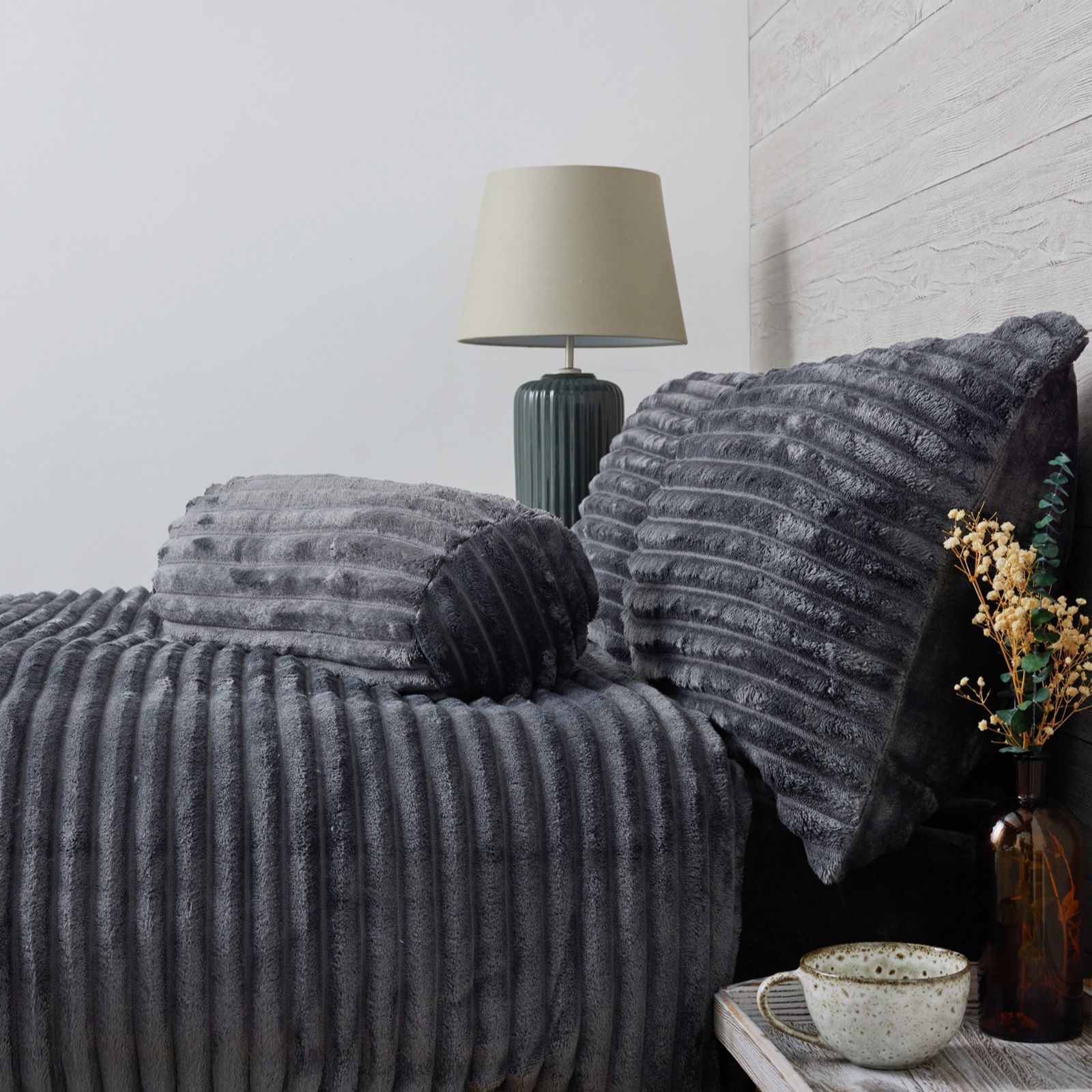 Cozee Home Ribbed Bolster Cocoon Cushion