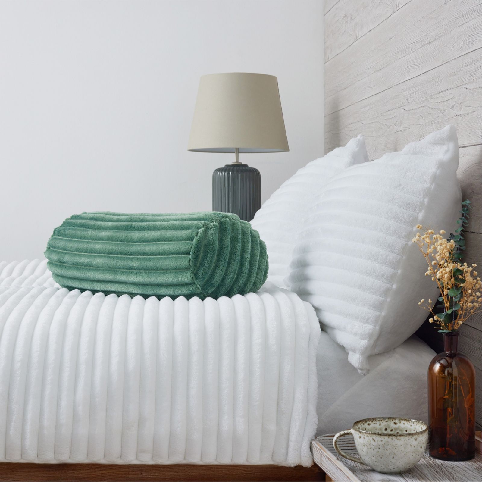 Cozee Home Ribbed Bolster Cocoon Cushion
