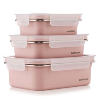 LocknLock 3 Piece Stainless Steel Container Set