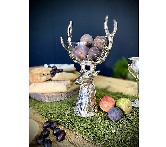 Culinary Concepts Stag Head With Glass Bowl