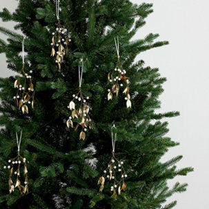 Outlet K by Kelly Hoppen Set of 6 Berry Leaf Christmas Tree Decoration - 822626