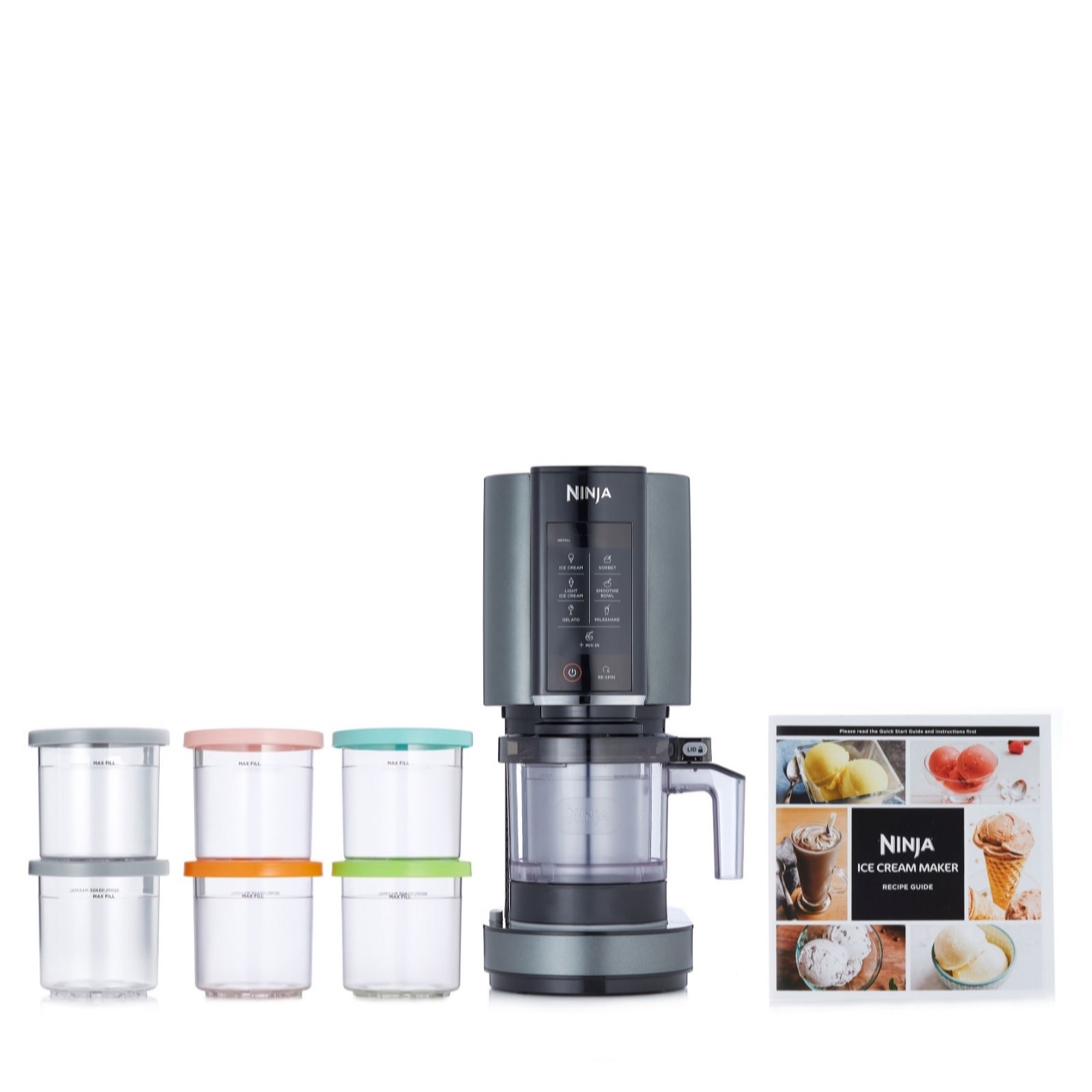 Ninja CREAMi Ice Cream & Frozen Dessert Maker NC300UK & 4 Additional Tubs