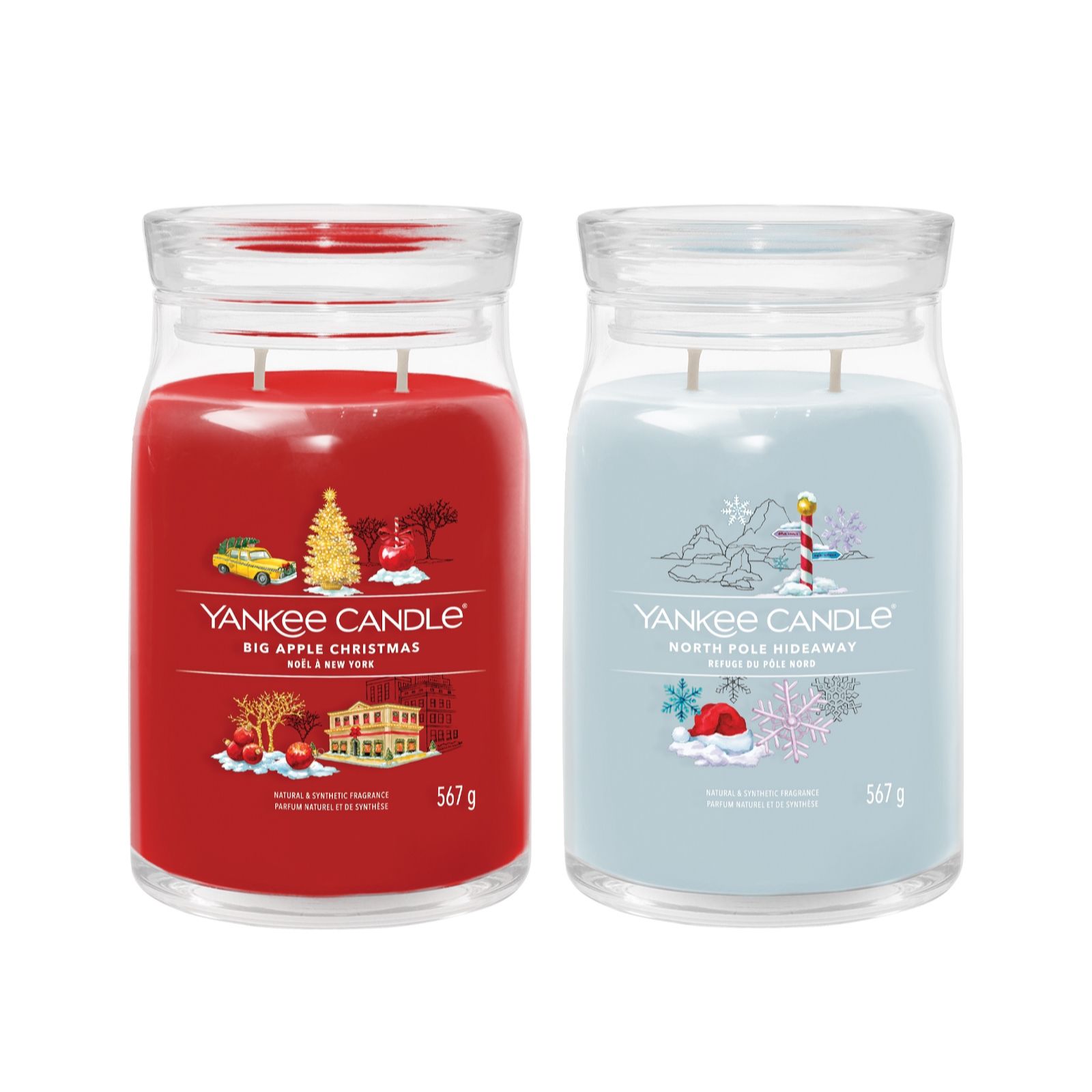 Yankee Candle Signature Set of 2 Christmas Large Jars