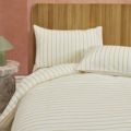 abode Cotton Blend Printed Stripe 3 Piece Duvet Set