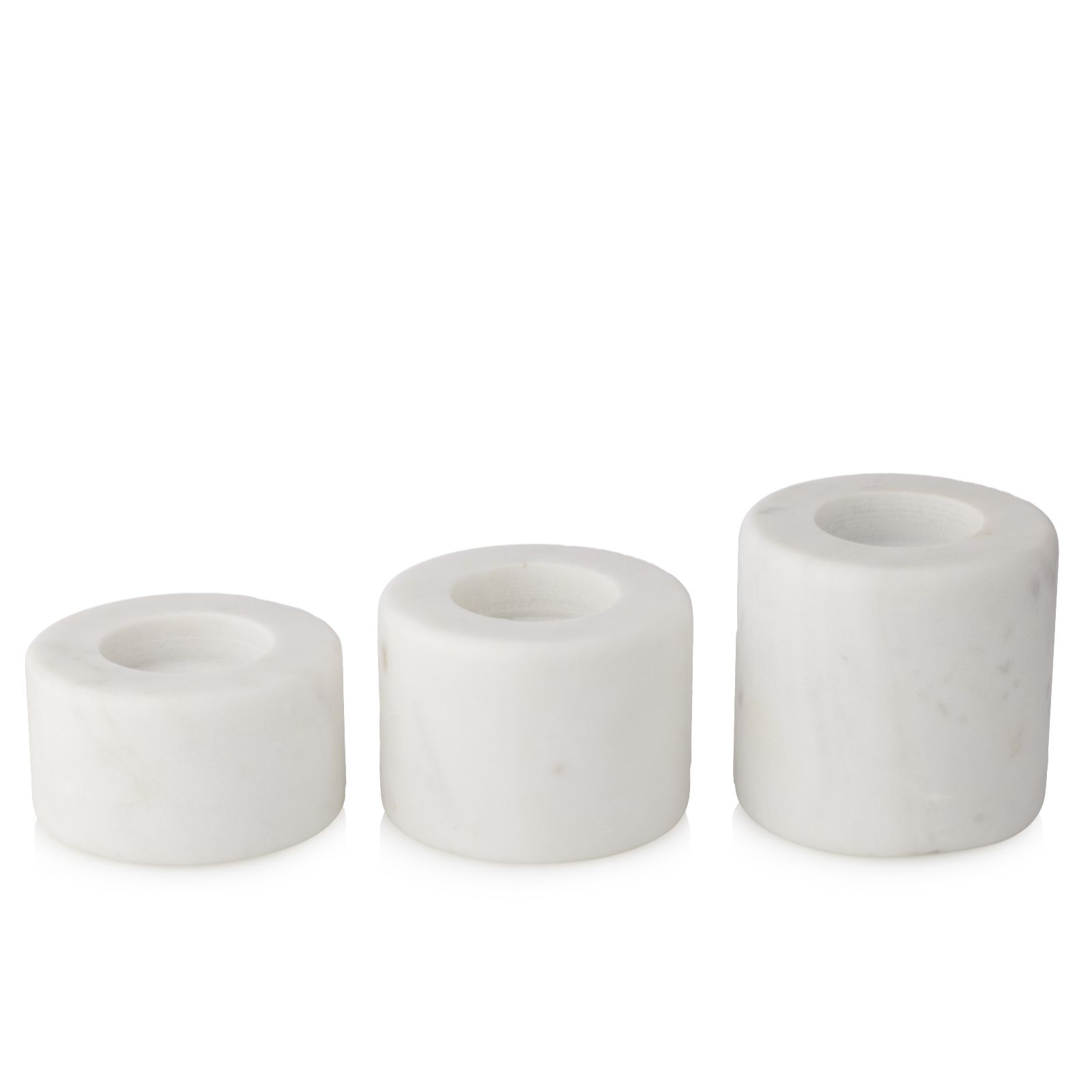 K by Kelly Hoppen Set of 3 Marble Candle Holders