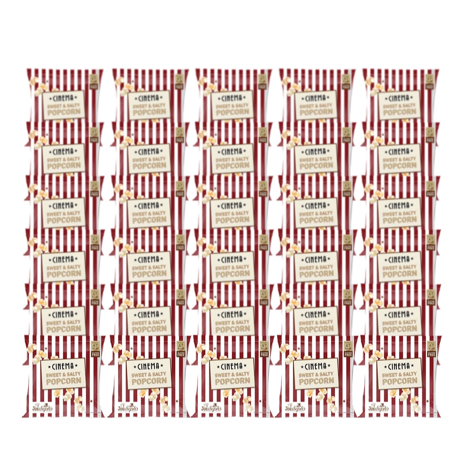 Joe & Seph's Set of 30 Everyday Sweet & Salty Popcorn Snack Bags 10g