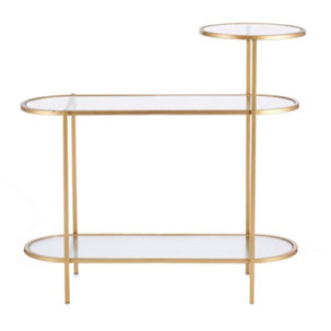 My Home Stories Fluted Glass Console Table - 816727