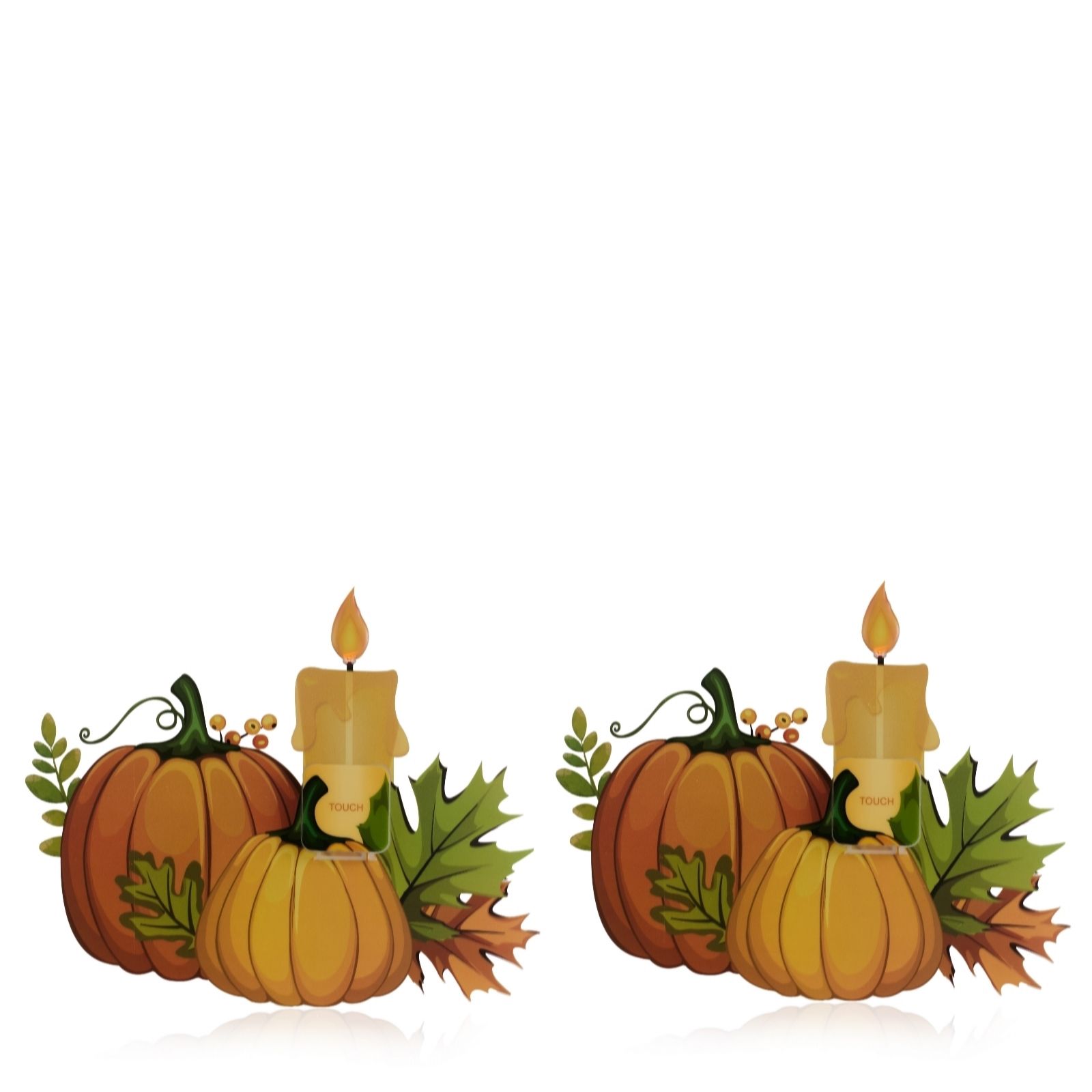 Outlet Home Reflections Set of 2 Pumpkin Pre Lit