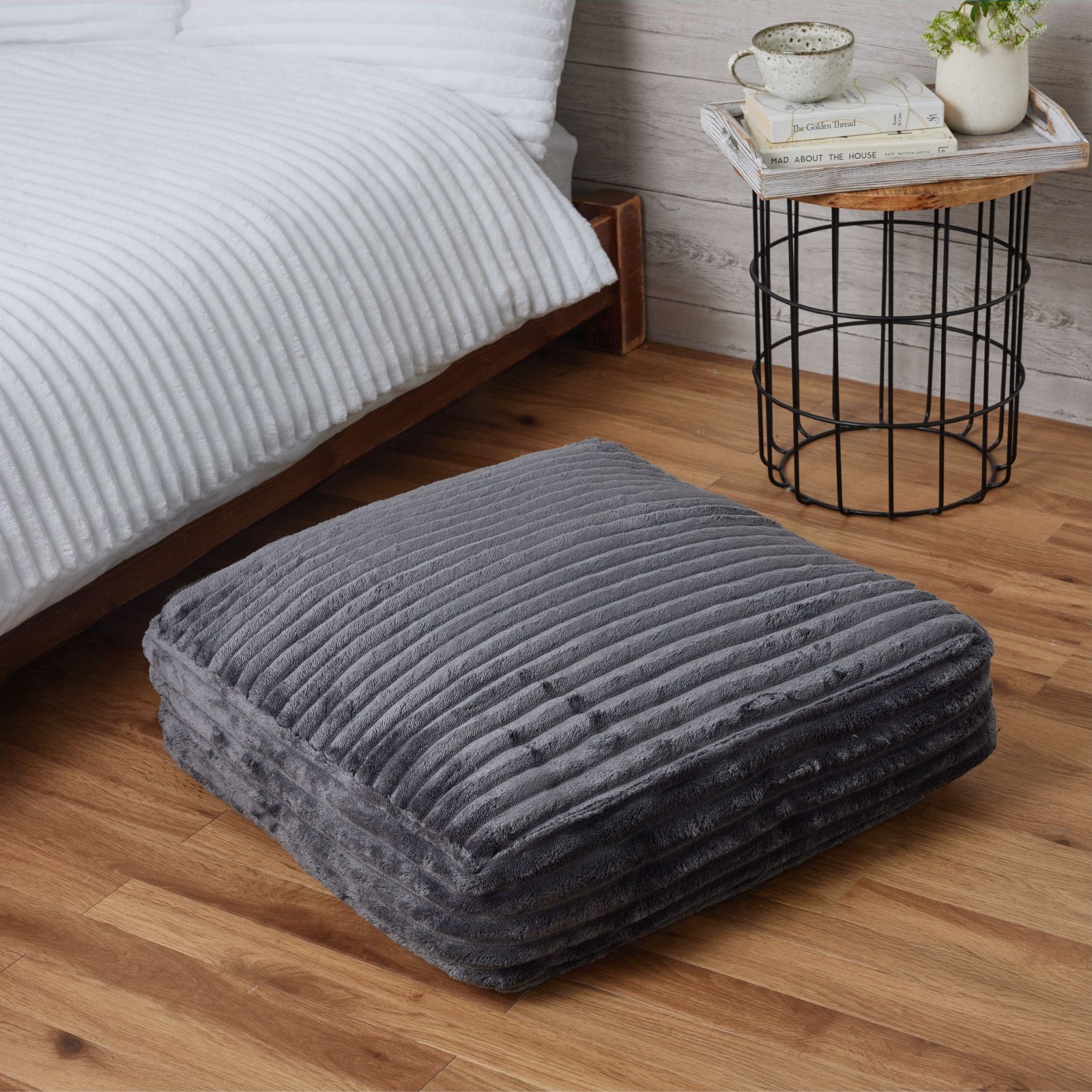 Cozee Home Ribbed Floor Cocoon Cushion