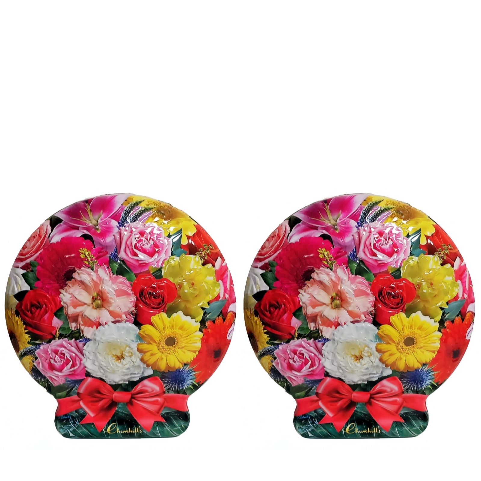 Churchill's Floral Bouquet Set of Two Sweet Tins