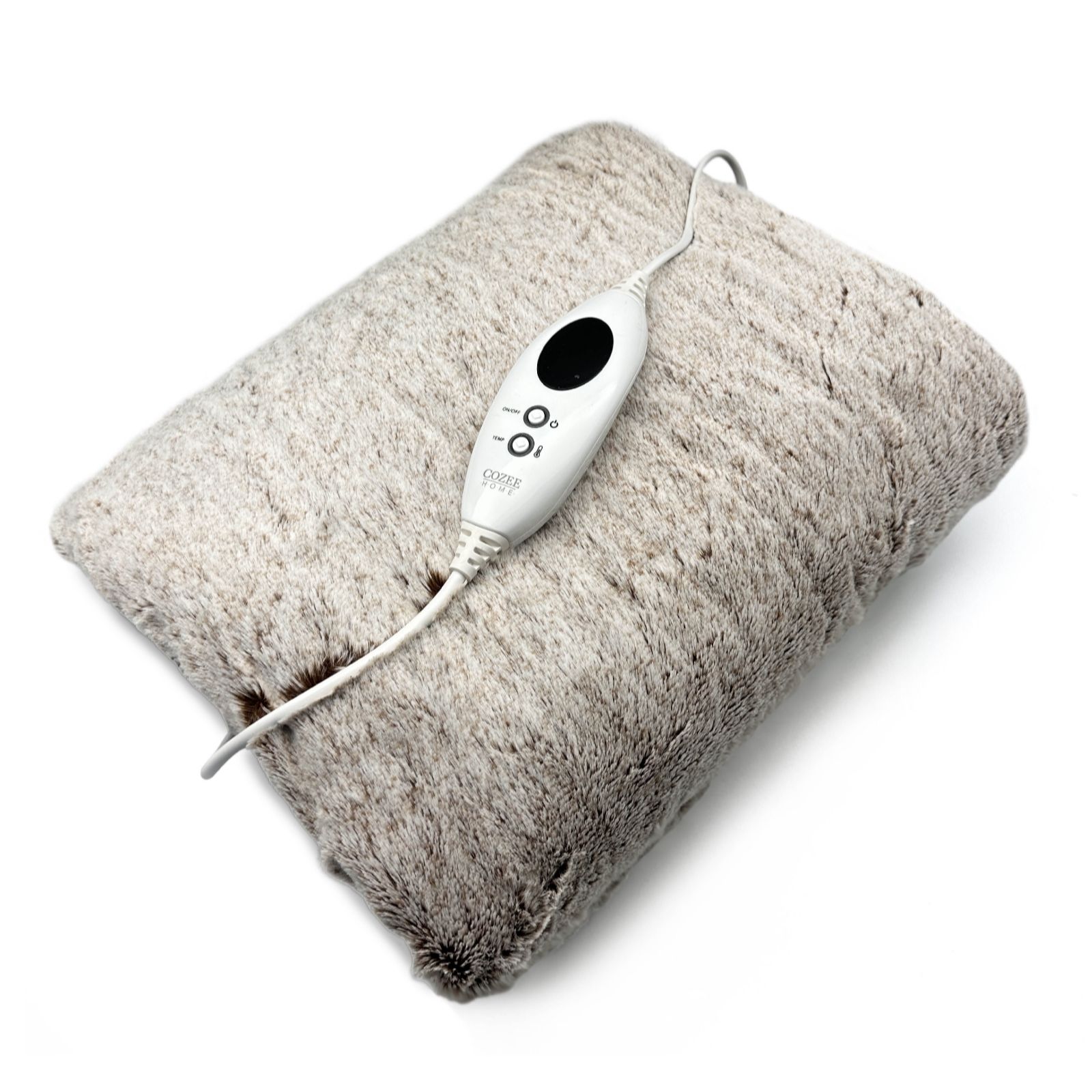 Outlet Cozee Home Faux Fur & Heated Throw with 9 Heat Settings QVC UK