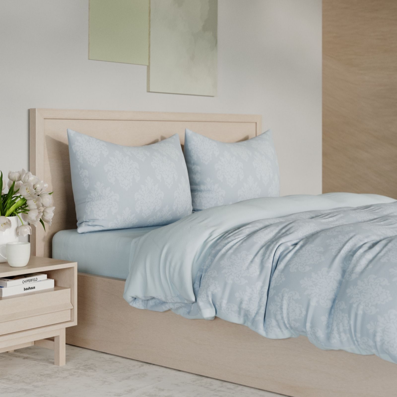 Outlet Cozee Home 2 Pack Embossed And Print 4 Piece Duvet Sets